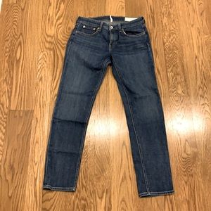 rag & bone Women's Boyfriend Jeans in Dark Blue Wash